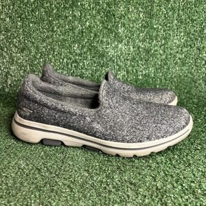 Skechers Wash-A-Wools GoWalk 5 Overland Comfort Walking Shoes Grey Womens Sz 7.5